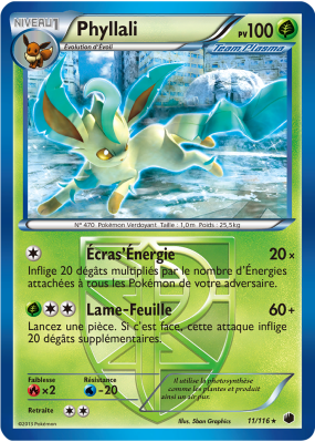 Carte Pokémon Phyllali 11/116 Rare Glaciation Plasma