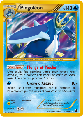 Carte Pokémon Pingoléon 117/116 Ultra Rare Glaciation Plasma