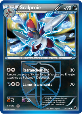Carte Pokémon Scalproie 74/116 Peu commune Glaciation Plasma