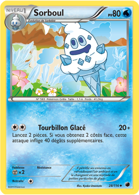 Carte Pokémon Sorboul 28/116 Peu commune Glaciation Plasma