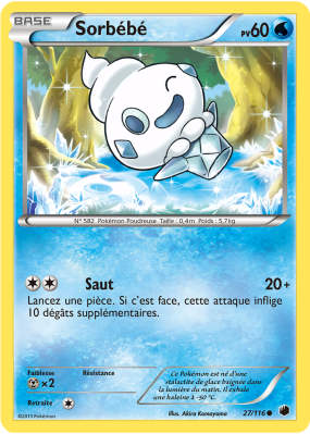 Carte Pokémon Sorbébé 27/116 Commune Glaciation Plasma