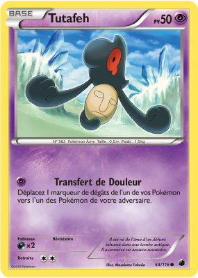 Carte Pokémon Tutafeh 54/116 Commune Glaciation Plasma