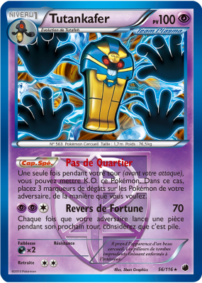 Carte Pokémon Tutankafer 56/116 Holographique Glaciation Plasma