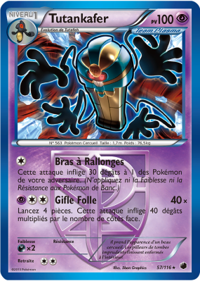 Carte Pokémon Tutankafer 57/116 Rare Glaciation Plasma