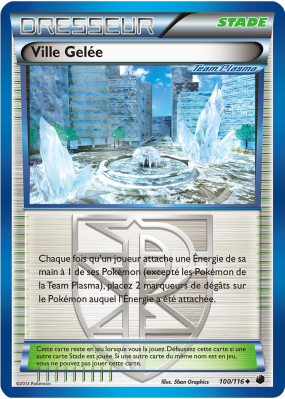 Carte Pokémon Ville Gelée 100/116 Peu commune Glaciation Plasma