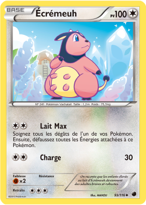 Carte Pokémon Écrémeuh 93/116 Peu commune Glaciation Plasma