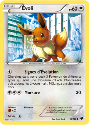 Carte Pokémon Évoli 90/116 Commune Glaciation Plasma