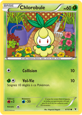 Carte Pokémon Chlorobule 4/101 Commune Nobles Victoires