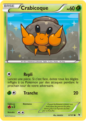 Carte Pokémon Crabicoque 6/101 Commune Nobles Victoires