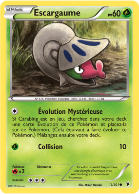 Carte Pokémon Escargaume 11/101 Commune Nobles Victoires