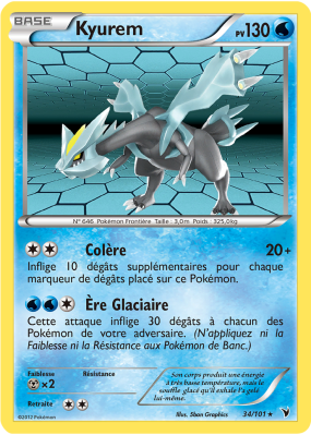 Carte Pokémon Kyurem 34/101 Holographique Nobles Victoires