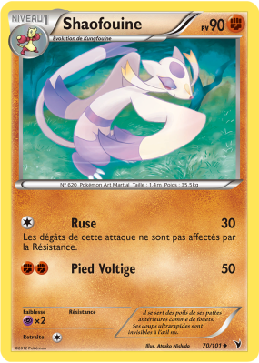 Carte Pokémon Shaofouine 70/101 Peu commune Nobles Victoires