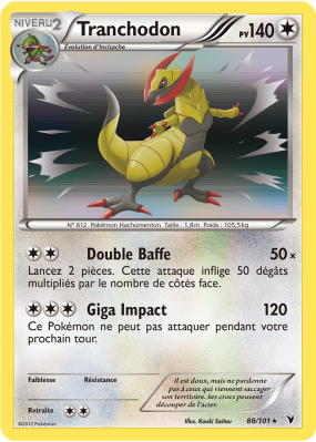 Carte Pokémon Tranchodon 88/101 Holographique Nobles Victoires