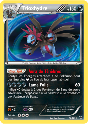 Carte Pokémon Trioxhydre 79/101 Holographique Nobles Victoires