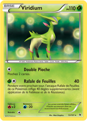 Carte Pokémon Viridium 13/101 Holographique Nobles Victoires