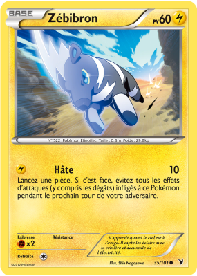 Carte Pokémon Zébibron 35/101 Commune Nobles Victoires