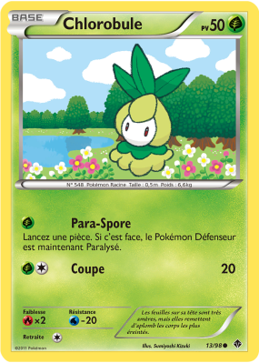 Carte Pokémon Chlorobule 13/98 Commune Pouvoirs Émergents