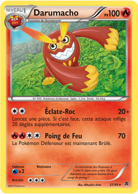 Carte Pokémon Darumacho 21/98 Rare Pouvoirs Émergents