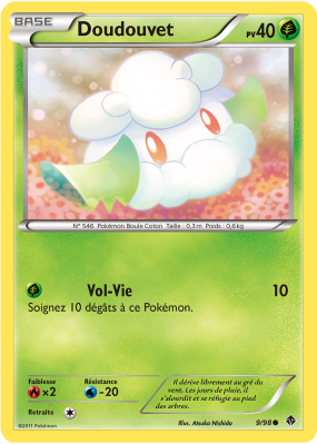 Carte Pokémon Doudouvet 9/98 Commune Pouvoirs Émergents