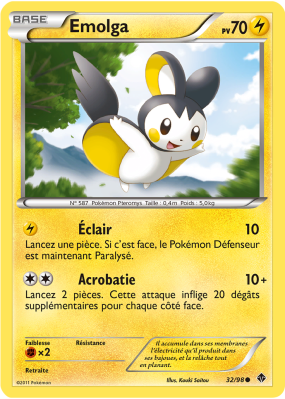 Carte Pokémon Emolga 32/98 Commune Pouvoirs Émergents