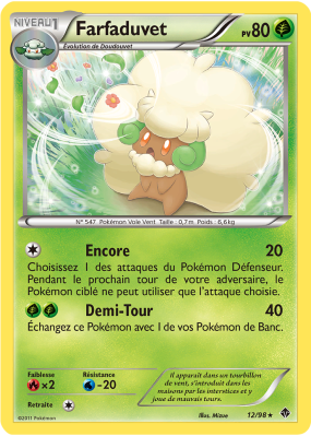 Carte Pokémon Farfaduvet 12/98 Rare Pouvoirs Émergents