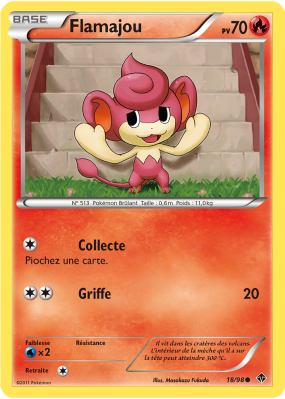 Carte Pokémon Flamajou 18/98 Commune Pouvoirs Émergents