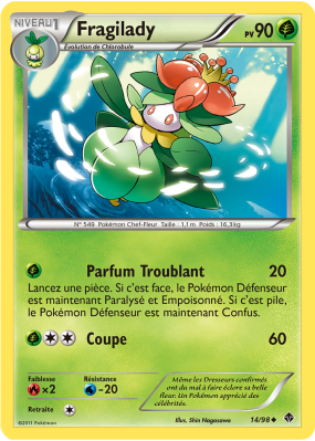 Carte Pokémon Fragilady 14/98 Peu commune Pouvoirs Émergents