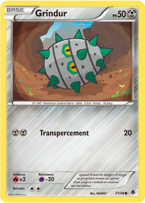 Carte Pokémon Grindur 71/98 Commune Pouvoirs Émergents