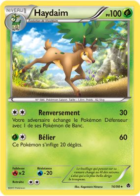 Carte Pokémon Haydaim 16/98 Rare Pouvoirs Émergents