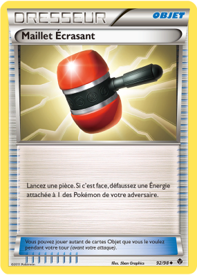 Carte Pokémon Maillet Écrasant 92/98 Peu commune Pouvoirs Émergents