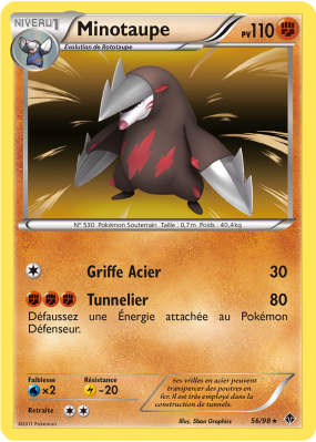 Carte Pokémon Minotaupe 56/98 Holographique Pouvoirs Émergents