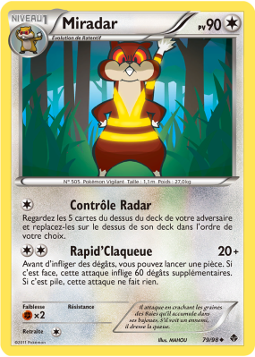 Carte Pokémon Miradar 79/114 Peu commune Pouvoirs Émergents