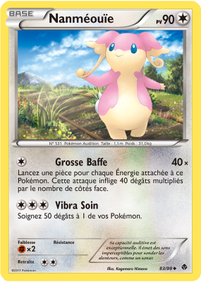 Carte Pokémon Nanméouïe 83/98 Peu commune Pouvoirs Émergents