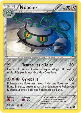 Carte Pokémon Noacier 72/98 Rare Pouvoirs Émergents