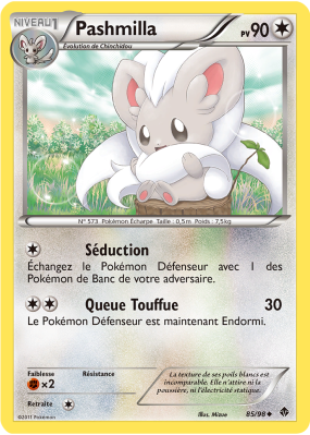 Carte Pokémon Pashmilla 85/98 Peu commune Pouvoirs Émergents