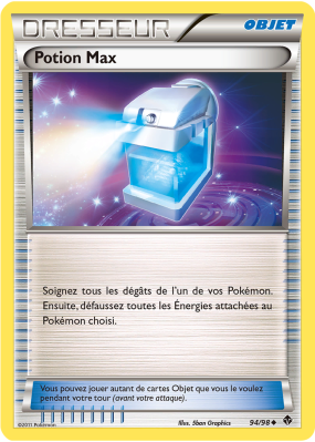 Carte Pokémon Potion Max 94/98 Peu commune Pouvoirs Émergents