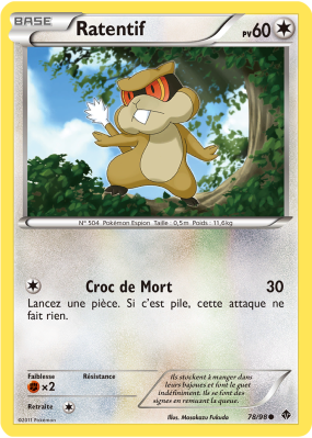 Carte Pokémon Ratentif 78/98 Commune Pouvoirs Émergents