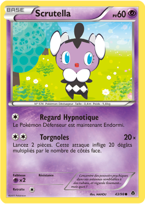 Carte Pokémon Scrutella 43/98 Commune Pouvoirs Émergents