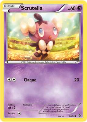 Carte Pokémon Scrutella 44/98 Commune Pouvoirs Émergents