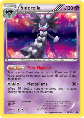 Carte Pokémon Sidérella 47/98 Holographique Pouvoirs Émergents