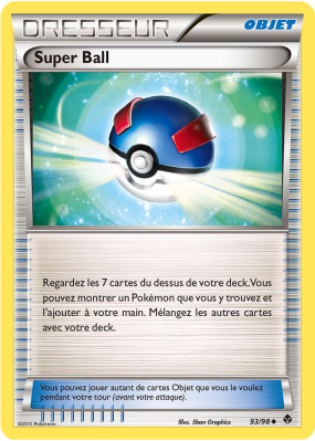 Carte Pokémon Super Ball 93/98 Peu commune Pouvoirs Émergents