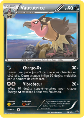 Carte Pokémon Vaututrice 69/98 Rare Pouvoirs Émergents