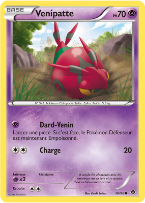 Carte Pokémon Venipatte 38/98 Commune Pouvoirs Émergents