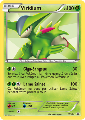 Carte Pokémon Viridium 17/98 Holographique Pouvoirs Émergents