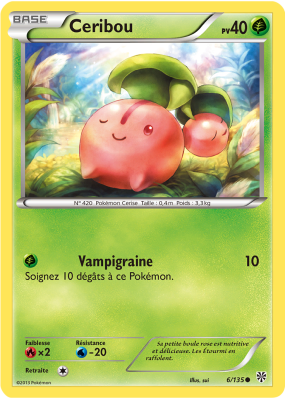 Carte Pokémon Ceribou 6/135 Commune Tempête Plasma