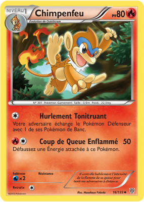 Carte Pokémon Chimpenfeu 16/135 Peu commune Tempête Plasma