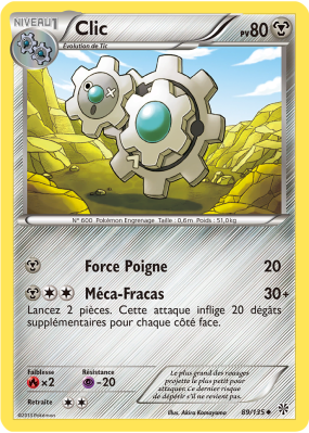 Carte Pokémon Clic 89/135 Peu commune Tempête Plasma