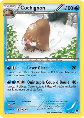 Carte Pokémon Cochignon 27/135 Peu commune Tempête Plasma