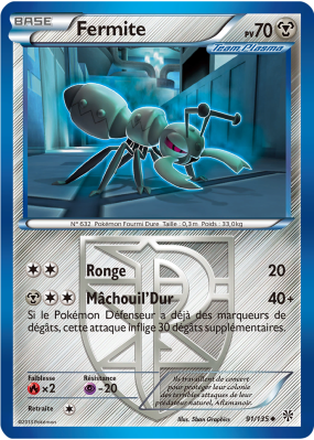 Carte Pokémon Fermite 91/135 Peu commune Tempête Plasma
