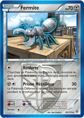 Carte Pokémon Fermite 92/135 Peu commune Tempête Plasma